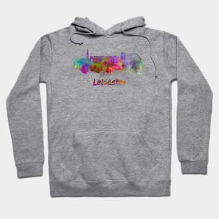 Leicester skyline in watercolor Hoodie